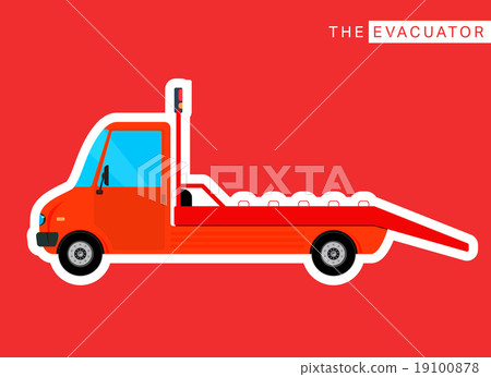 Evacuator truck isolated 19100878