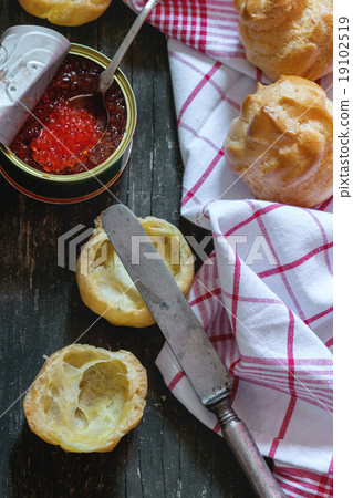 Profiteroles with red caviar Profiteroles with red caviar 19102519