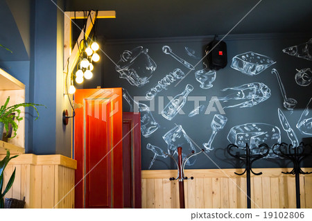 modern cafe's interior  19102806