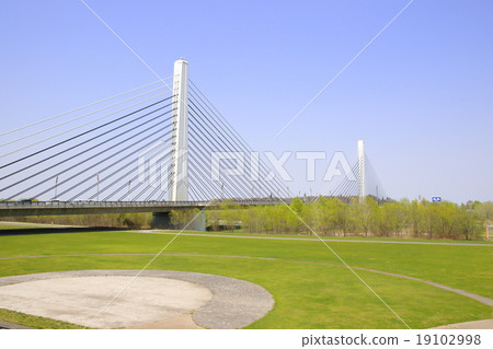 Hokkaido Obihiro City Shicho Ohashi and the riverine landscape National Route 241 Hokkaido Obihiro City Shicho Ohashi and the riverine landscape National Route 241 19102998
