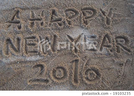 new year, new year's card, sand 19103235