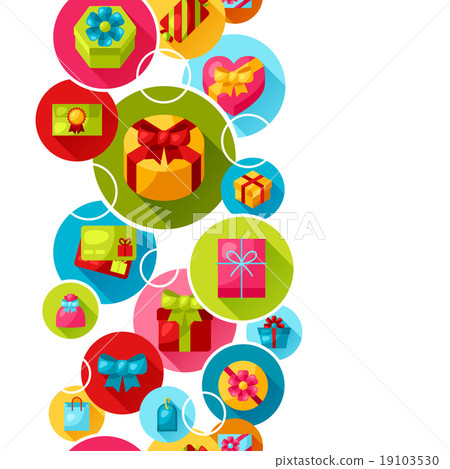Seamless celebration pattern with colorful gift Seamless celebration pattern with colorful gift 19103530