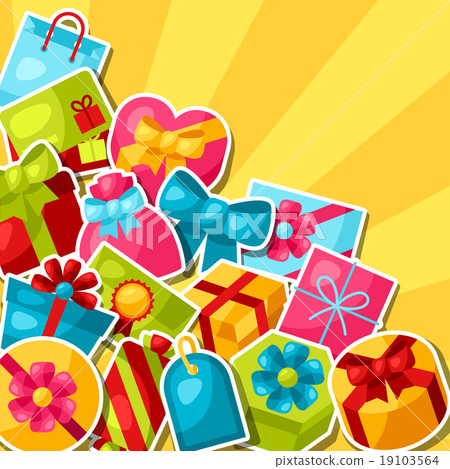 Celebration background or card with colorful 19103564