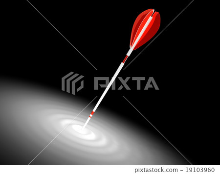 Red arrow hit the mark, makes a wave 19103960