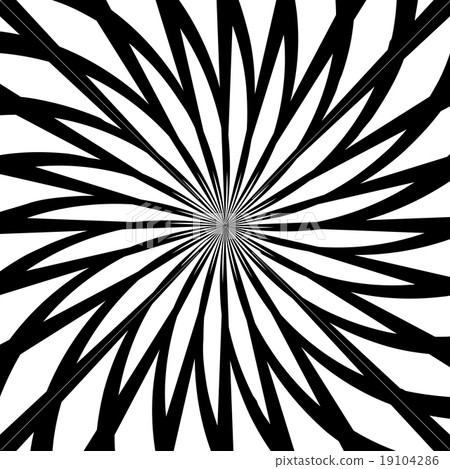 Black and White Abstract Psychedelic Art - Stock Illustration [19104286 ...