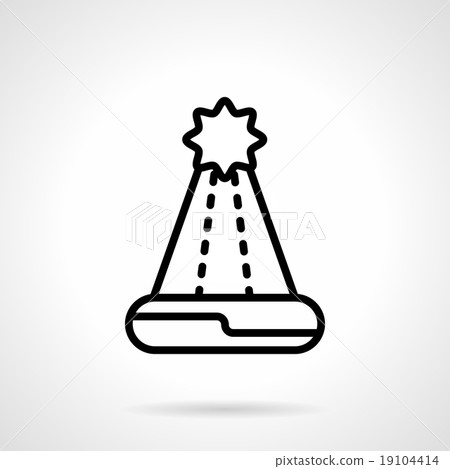 Santa hat black line vector icon Santa hat black line vector icon 19104414