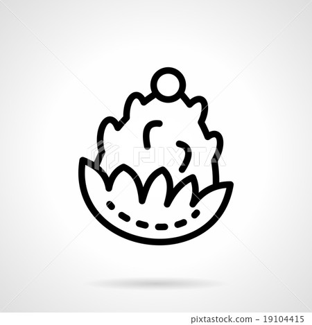 Pine cone black line vector icon Pine cone black line vector icon 19104415