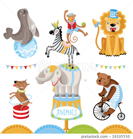 Circus animals perform tricks. Circus animals perform tricks. 19105550