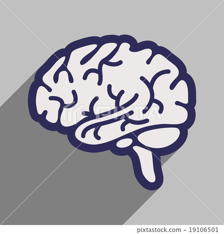 Icon of human brain in flat style Icon of human brain in flat style 19106501