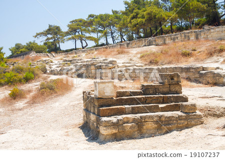 Ancient walls in ruins Kamiros, Rhodes Greece 19107237