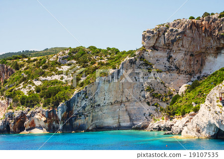 Beautiful blue caves on Zakynthos island, Greece Beautiful blue caves on Zakynthos island, Greece 19107535