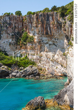 Beautiful blue caves on Zakynthos island, Greece Beautiful blue caves on Zakynthos island, Greece 19107537