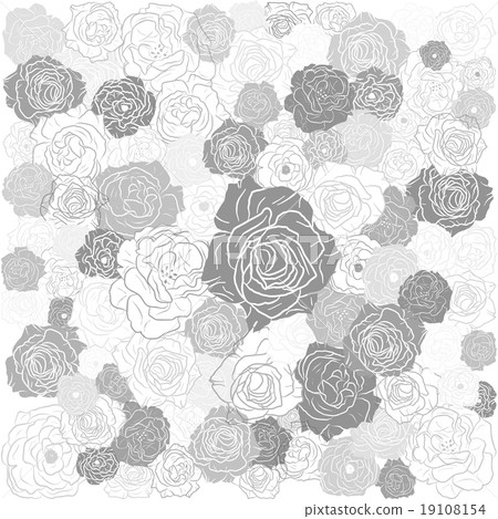 Hand drawn floral doodle background, abstract 19108154