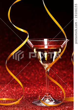 glass of champagne ready for christmas celebration glass of champagne ready for christmas celebration 19108155