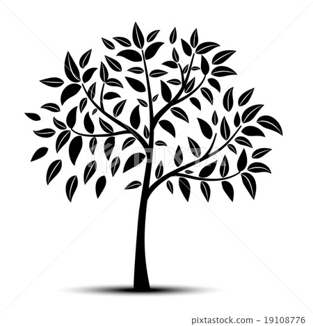 tree with leaves vector - Stock Illustration [19108776] - PIXTA