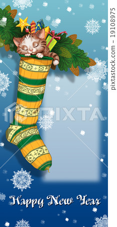 Christmas sock with gifts and toys Christmas sock with gifts and toys 19108975