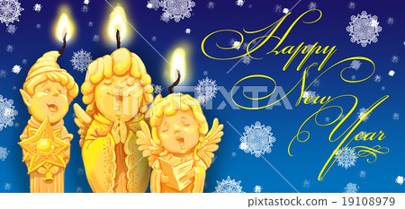 Magical Christmas Candle In A Candlestick Magical Christmas Candle In A Candlestick 19108979