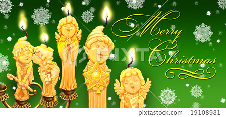 Magical Christmas Candle In A Candlestick Magical Christmas Candle In A Candlestick 19108981
