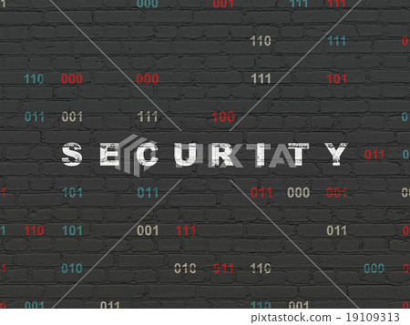 Protection concept: Security on wall background Protection concept: Security on wall background 19109313