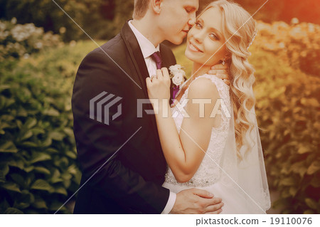 beautiful blond wedding couple beautiful blond wedding couple 19110076
