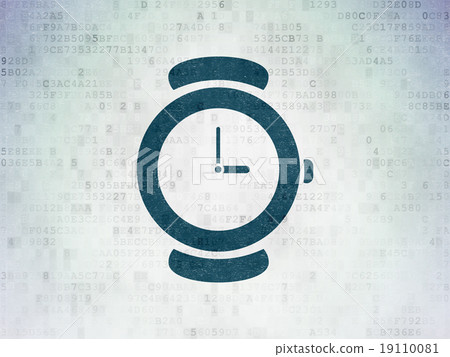 Time concept: Hand Watch on Digital Paper 19110081