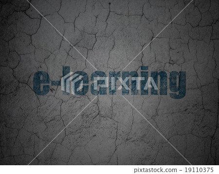 Education concept: E-learning on grunge wall Education concept: E-learning on grunge wall 19110375