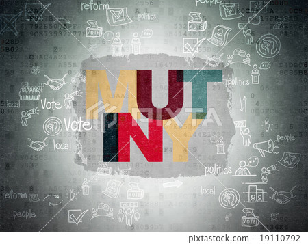 Politics concept: Mutiny on Digital Paper Politics concept: Mutiny on Digital Paper 19110792
