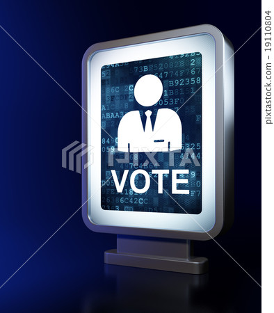 Political concept: Ballot on billboard background 19110804