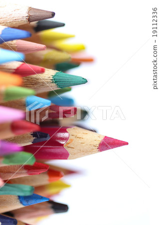 Colour pencils isolated on white background 19112336