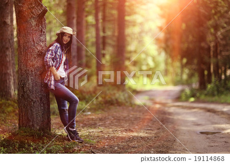Young girl in the forest ranger Young girl in the forest ranger 19114868