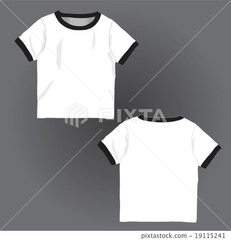 Blank T Shirt Template Front And Back Vector Stock Illustration 19115241 Pixta