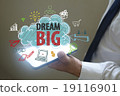 businessman show dream big  concept  19116901