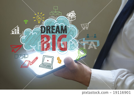 businessman show dream big concept businessman show dream big concept 19116901