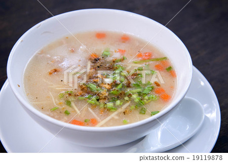 Traditional thai porridge rice gruel in bowl, con gee Traditional thai porridge rice gruel in bowl, con gee 19119878