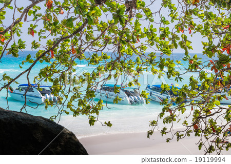 Phang Nga, Thailand-Feb 05, 2015 : clear water and beautiful sea 19119994