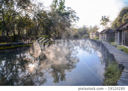 Hot spring spa, travel and recreation place in Fang, Chiangmai, 19120280