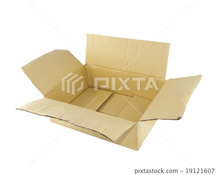 empty cardboard box isolated on the white background empty cardboard box isolated on the white background 19121607