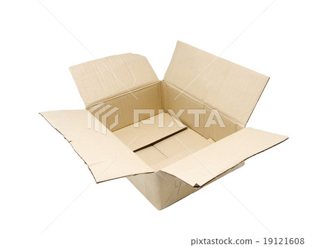 empty cardboard box isolated on the white background 19121608