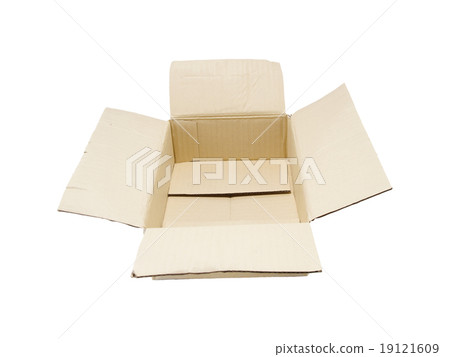 empty cardboard box isolated on the white background empty cardboard box isolated on the white background 19121609