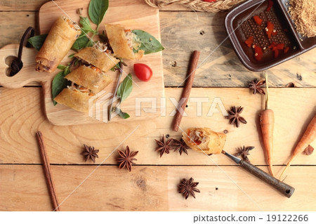 Fried spring rolls traditional for appetizer food. Fried spring rolls traditional for appetizer food. 19122266