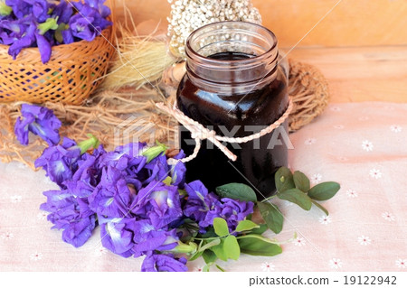 Anchan flowering water and fresh anchan flowers purple. 19122942