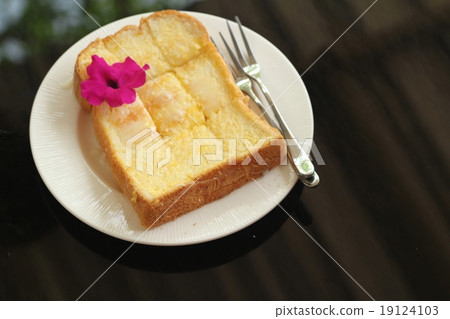 Bread, butter, topped milk with tasty. Bread, butter, topped milk with tasty. 19124103