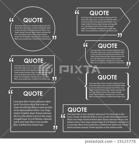 Quote blank template. Quote bubble. 19125778