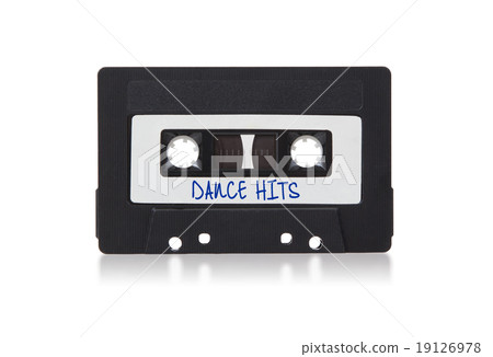 Vintage audio cassette tape, isolated Vintage audio cassette tape, isolated 19126978