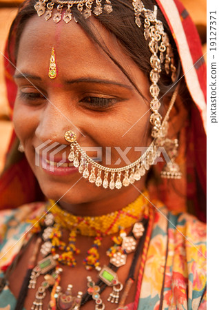 Traditional Indian woman smiling 19127371