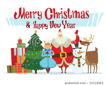 Santa, Missis Claus, elf kids, helpers, family Santa, Missis Claus, elf kids, helpers, family 19128065