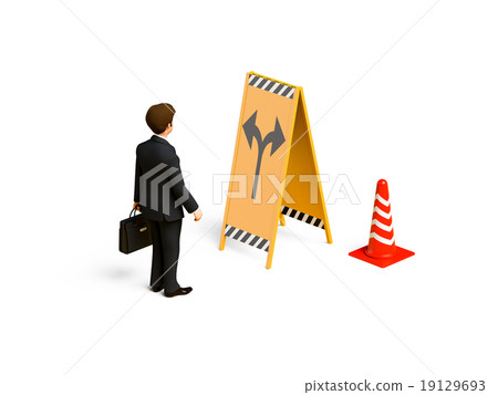 A man suffering from the direction of going forward 19129693