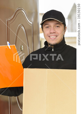 Courier Delivering a Package 19130150