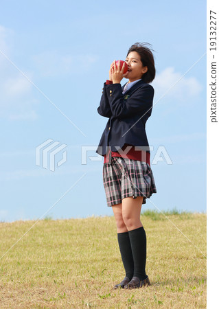 School girls and apples School girls and apples 19132277