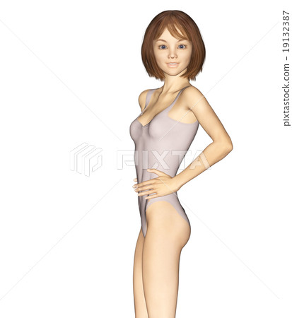 Beauty diet perming3DCG illustration material Beauty diet perming3DCG illustration material 19132387